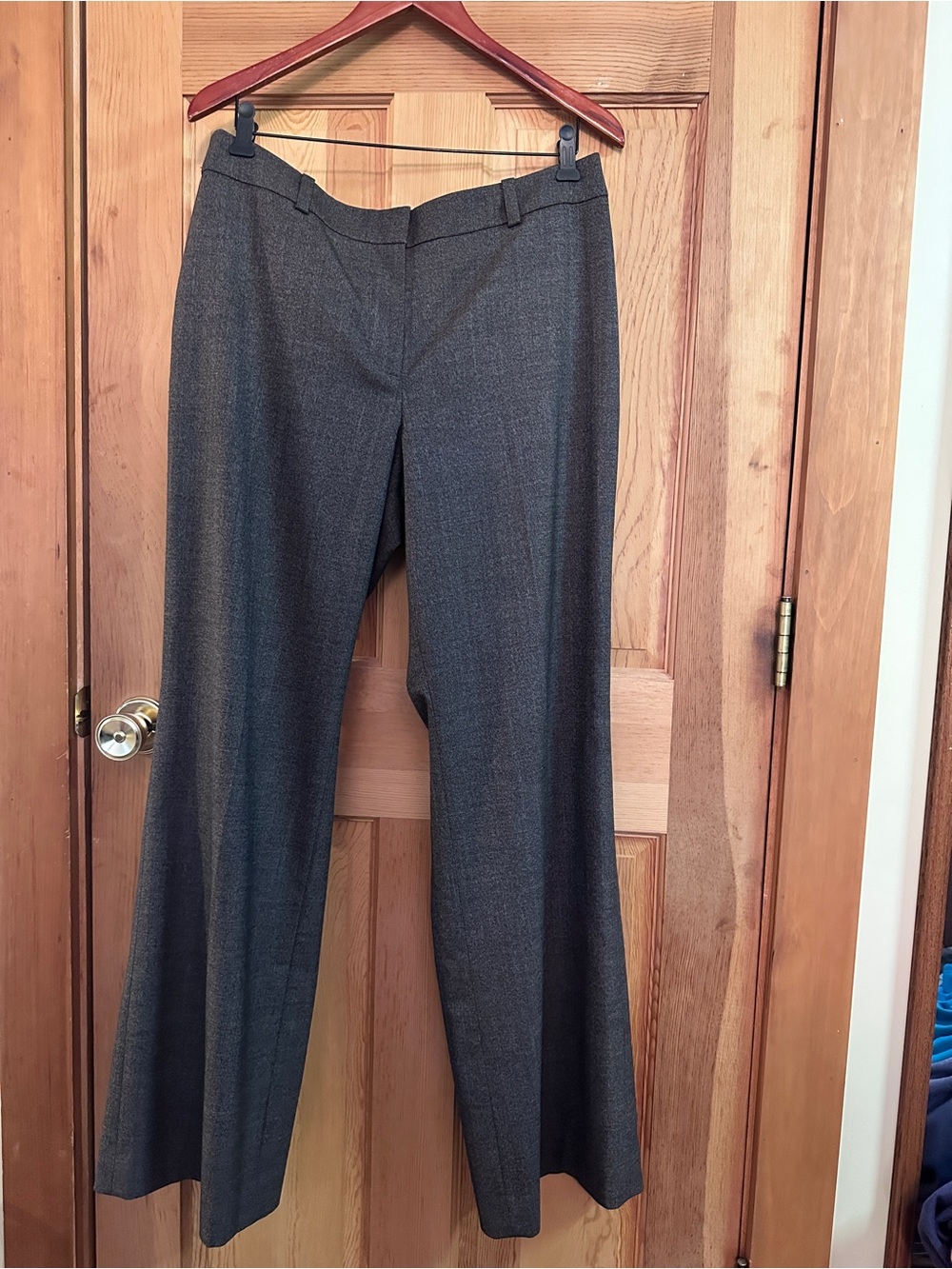 Ann Taylor Wide Leg Wool-Blend Dress Pants in Heather Brown Size 12
